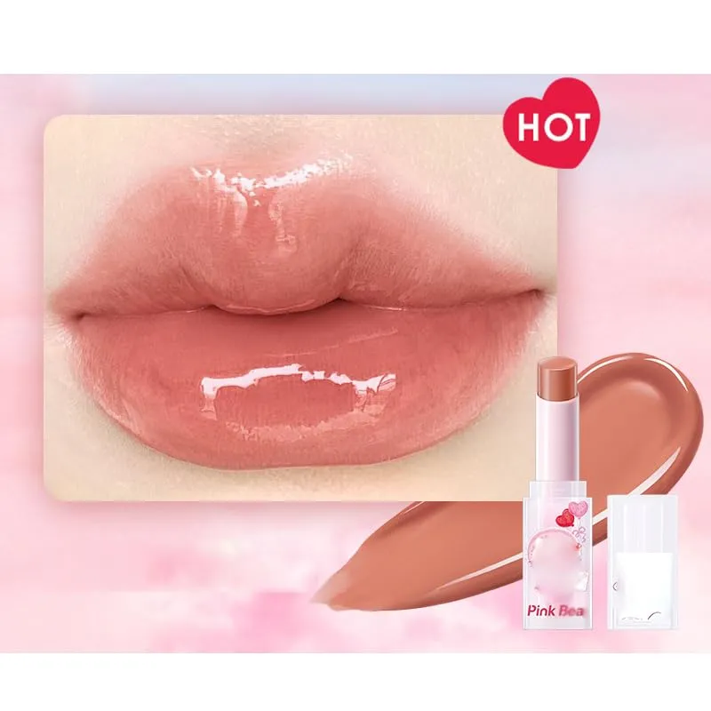 1 PC Sugar Glossy Liptick Solid Lip Gloss Jelly Lipstick, Mirror Effect Jelly Lipstick, Light Weight Velvet Jelly Lipstick (S07 Limited, 3.2g)