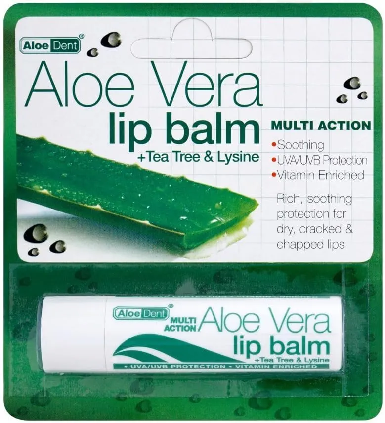 (10 Pack) - Aloe Dent - Aloe Vera Lip Balm | 4g | 10 Pack Bundle