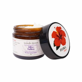 100% Grass-Fed Beef Tallow Face Moisturizer - Natural Organic Skin Care with Lavender Essential Oil - Nourishing 2oz Balm with Olive Oil & Beeswax for Sensitive Skin, Hands & Lips