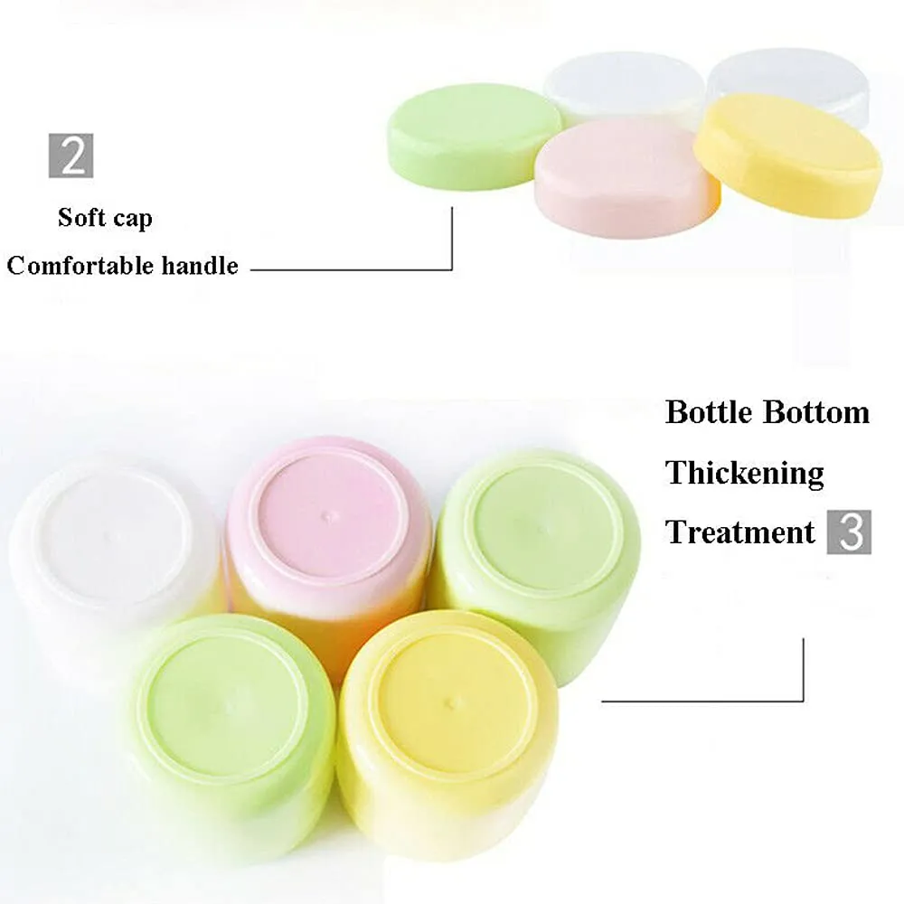 100Pcs 10g/20g/30g/50g/100g Plastic Empty Travel Cosmetic Jar Makeup Container Bottle Vial Face Cream Eyeshadow Lip Balm Lotion Sample Pot Nail Art Gel Mask Pack Box (50g,Green)