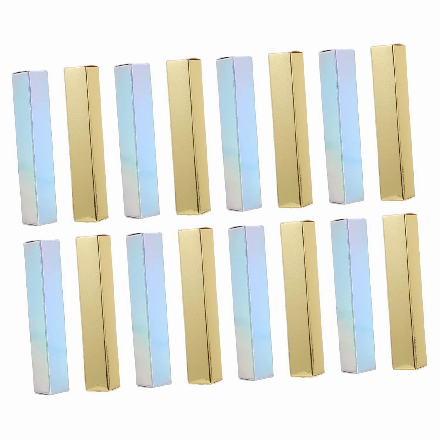 100pcs Holographic Lip Gloss Boxes Elegant Lipstick Packaging for Cosmetics Eyeliner Cases for Travel and Storage for Lip Creams and Perfumes