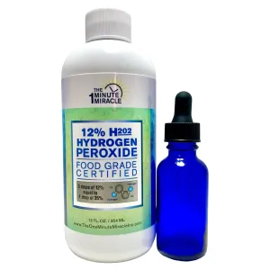 12% Hydrogen Peroxide Medical Food Grade - 12 oz Bottle - Recommended by The One Minute Cure Book. Our Brand OMM is The Choice by Professional, Alternative Medicine, and Homeopathic Communities.