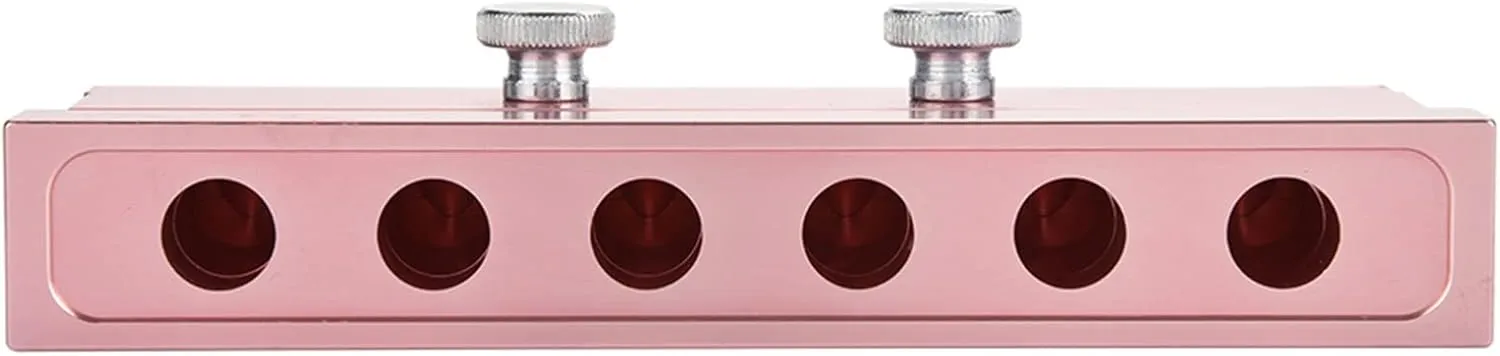 12.1 DIY Lipstick Mold Aluminum Alloy Rose Gold Dual Uses Lip Balm Maker Tool (6 Hole)