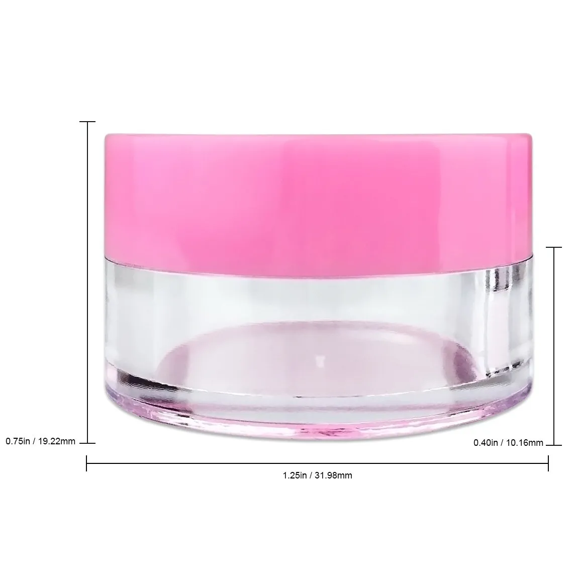 150 Jars - Beauticom 5 Grams/5 mL BPA Free Thick Clear Acrylic 100% NO LEAK Plastic Jars empty Container Pink Lid for Cosmetic, Lip Balm, Beads, Creams, Lotion, Liquids, Sample, Travel