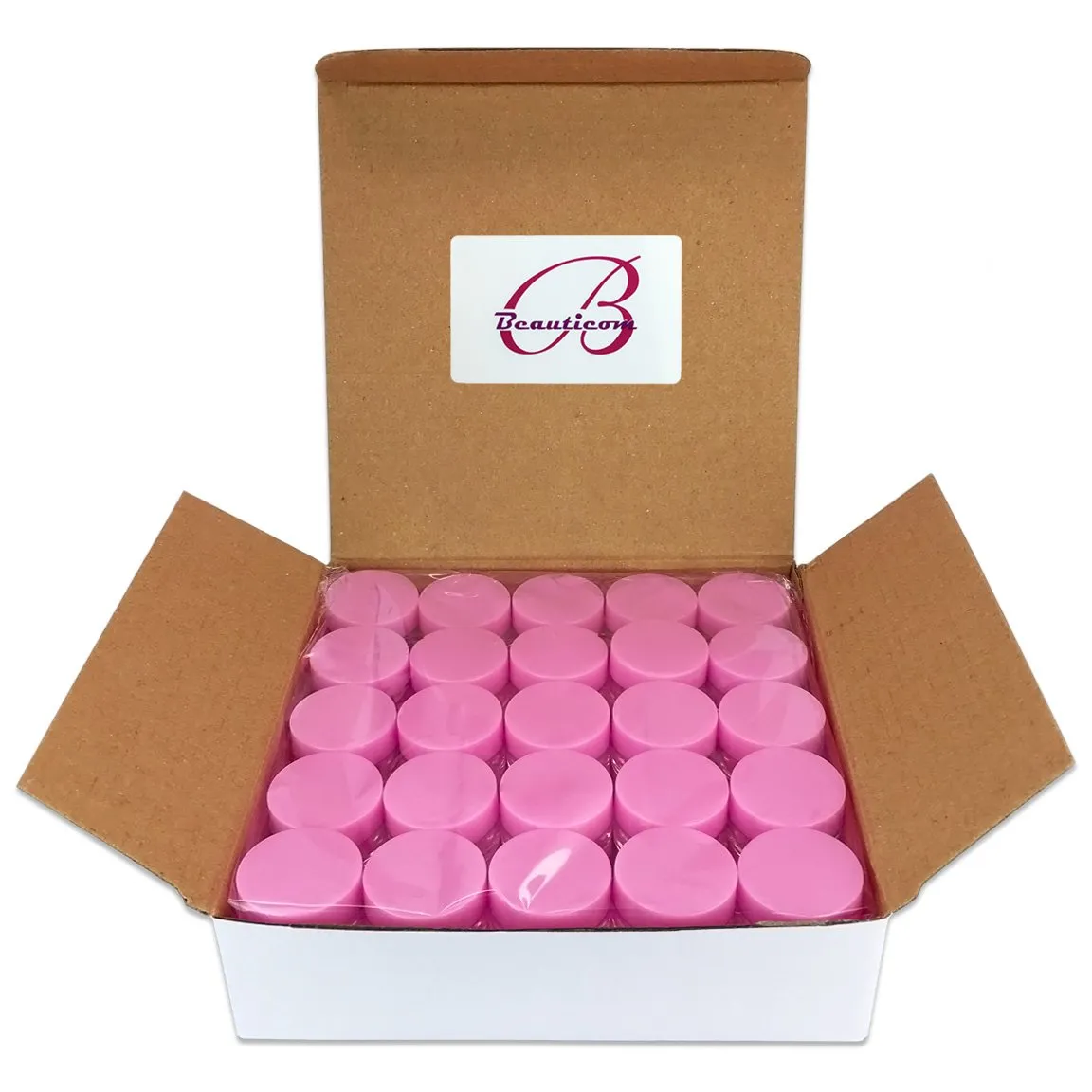 150 Jars - Beauticom 5 Grams/5 mL BPA Free Thick Clear Acrylic 100% NO LEAK Plastic Jars empty Container Pink Lid for Cosmetic, Lip Balm, Beads, Creams, Lotion, Liquids, Sample, Travel