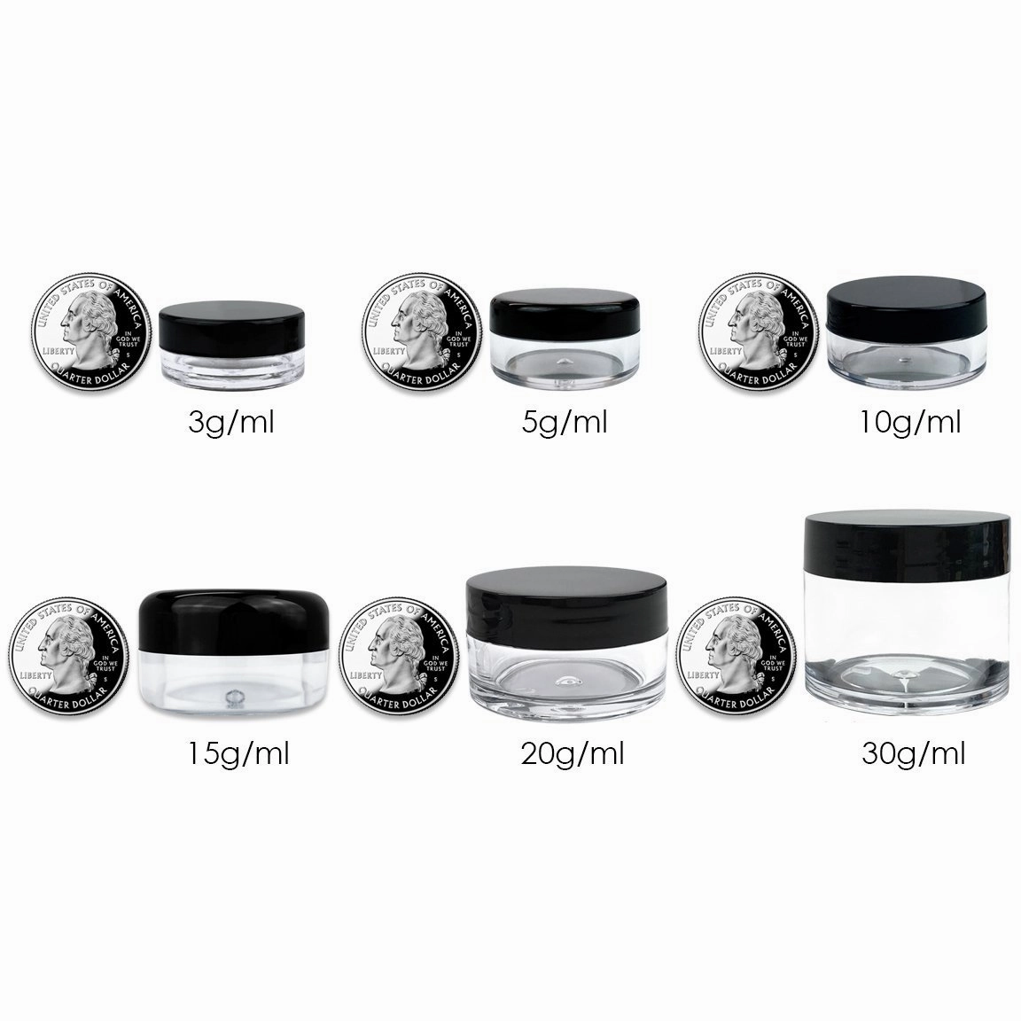 150 Jars - Beauticom High-Graded 5 Grams/5 mL BPA Free Thick Clear Acrylic 100% NO LEAK Plastic Jars empty Container Teal Lid for Cosmetic, Lip Balm, Beads, Creams, Lotion, Liquids, Sample, Travel