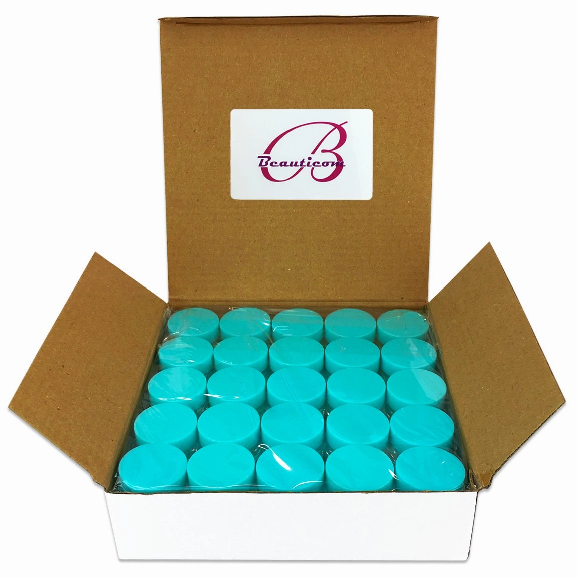 150 Jars - Beauticom High-Graded 5 Grams/5 mL BPA Free Thick Clear Acrylic 100% NO LEAK Plastic Jars empty Container Teal Lid for Cosmetic, Lip Balm, Beads, Creams, Lotion, Liquids, Sample, Travel