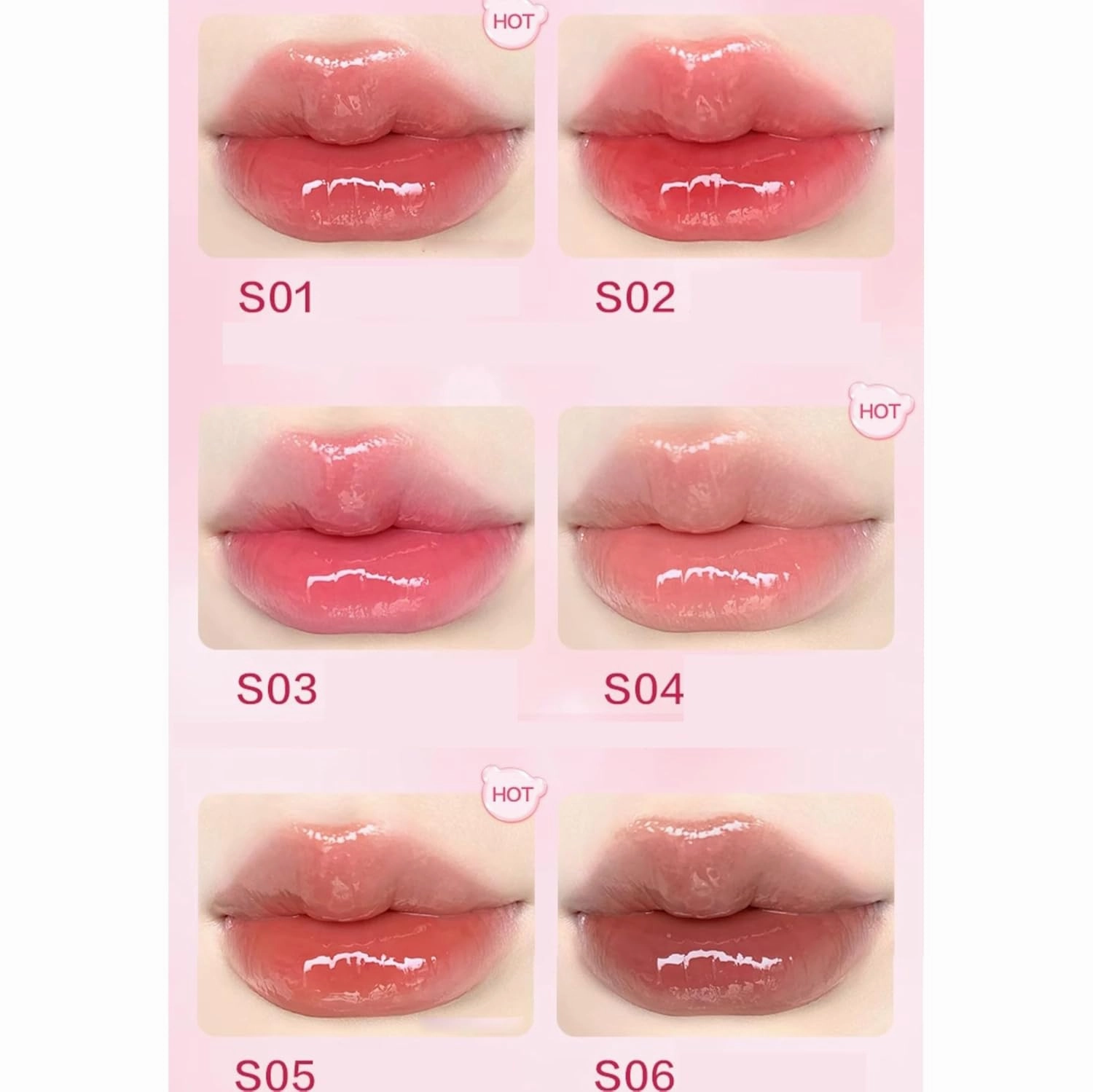 1 PC Sugar Glossy Liptick Solid Lip Gloss Jelly Lipstick, Mirror Effect Jelly Lipstick, Light Weight Velvet Jelly Lipstick (S06, 3.2g)