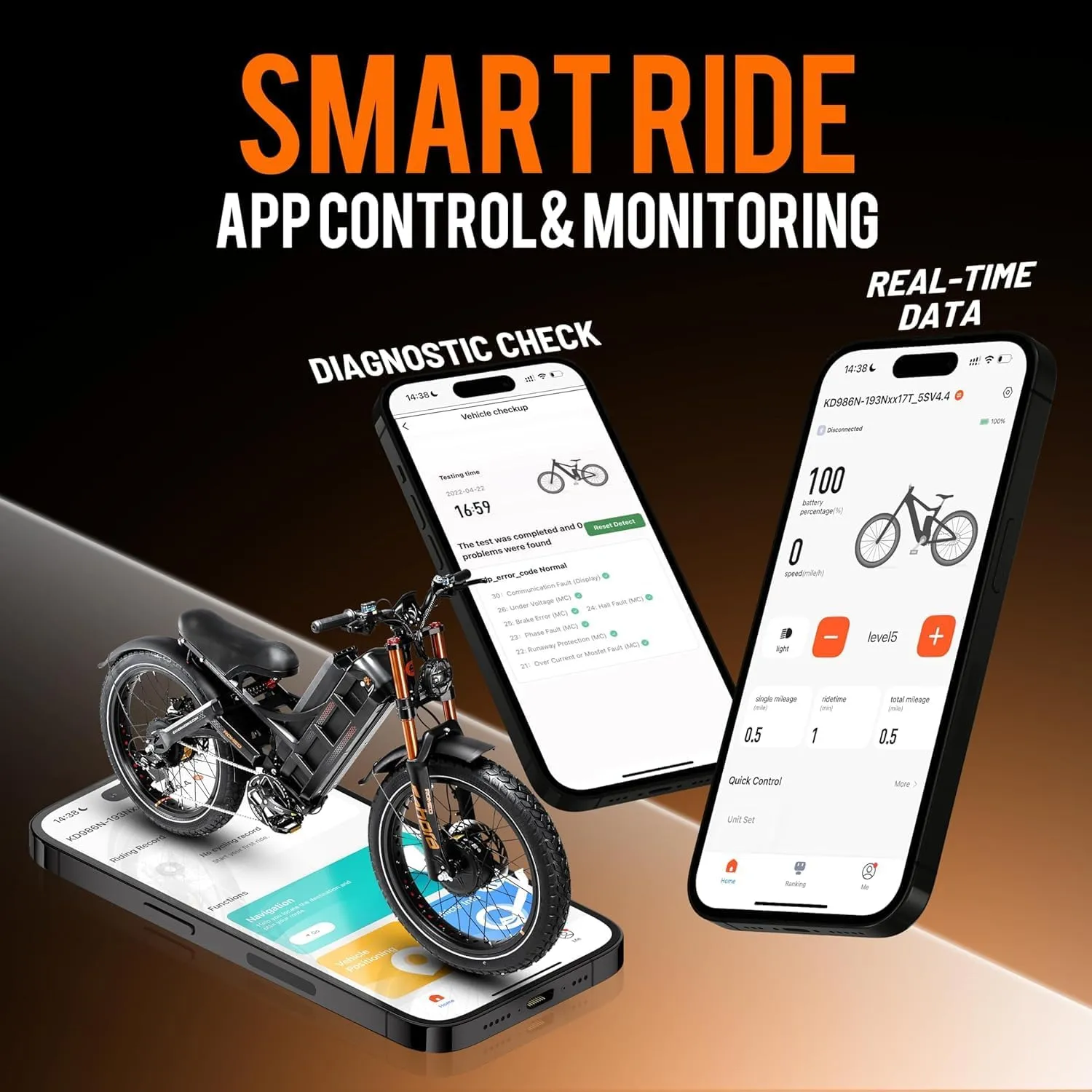 2025 Launch Romeo Pro 3/Pro 2 5000W/4000W 50Mph/46Mph Dual Motor Electric Bike for Adults 60V/52V/48V 80Ah/70Ah/60Ah 200 Miles Long Range Ebike 26 * 4.0" Fat Tire Electric Mountain Bike