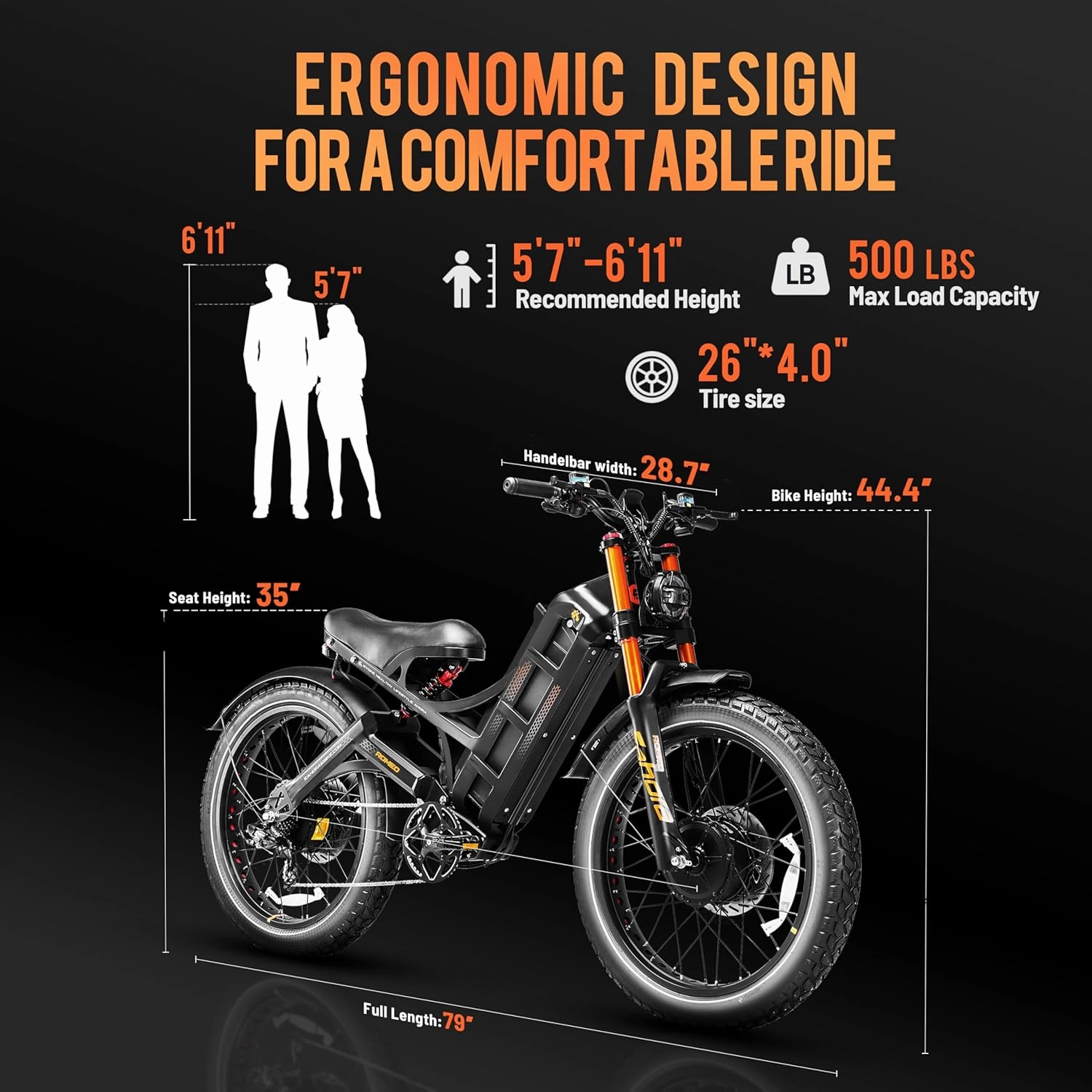 2025 Launch Romeo Pro 3/Pro 2 5000W/4000W 50Mph/46Mph Dual Motor Electric Bike for Adults 60V/52V/48V 80Ah/70Ah/60Ah 200 Miles Long Range Ebike 26 * 4.0" Fat Tire Electric Mountain Bike
