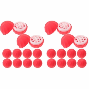 20 pcs Gloss Rosy for Lid Tubes Storage Charging Holders Cap Cream Lipstick Dispenser Lipgloss Ball Refillable Empty Cosmetic Screw Sphere Travel Balm Containers