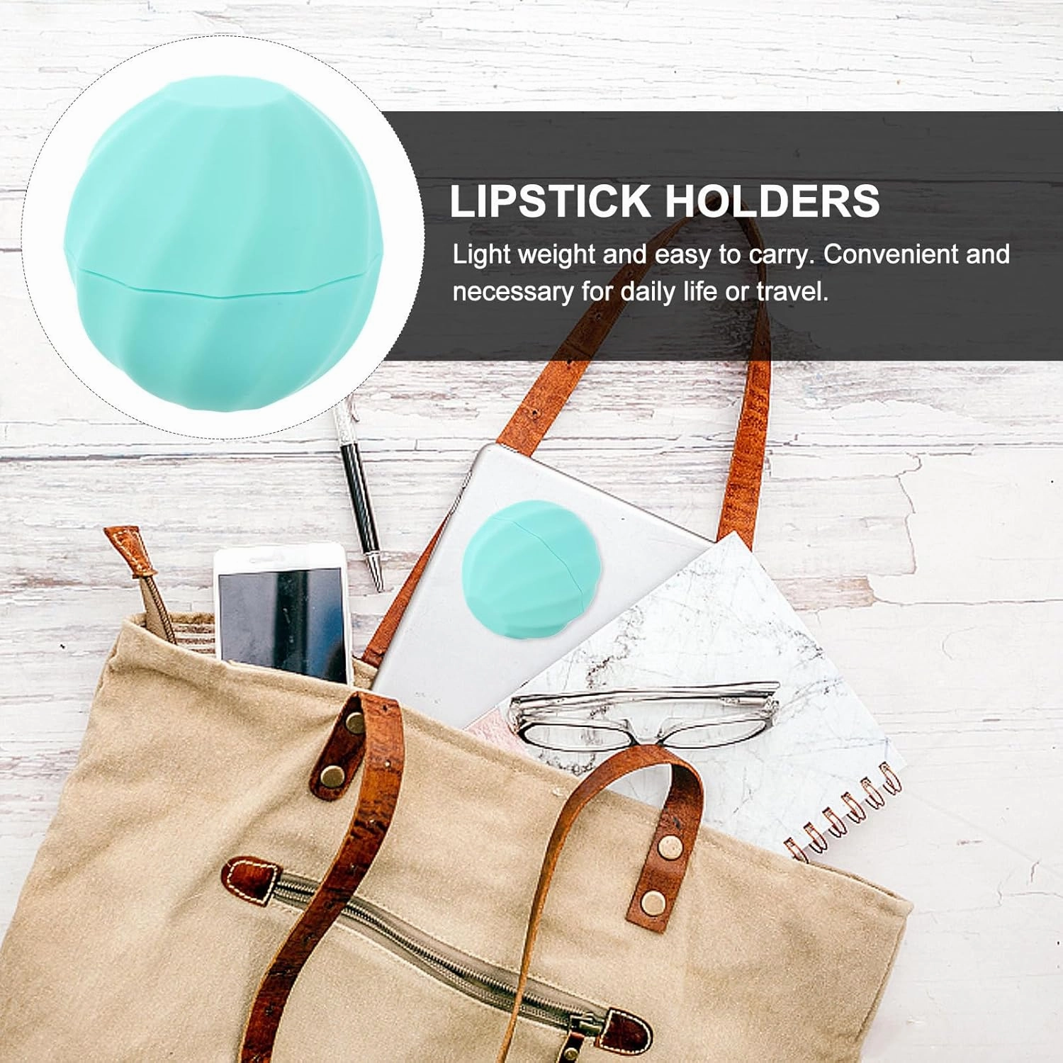 20 pcs with Cream Holders Lipstick Dispenser Round Ball Containers Travel Case Shape Cap Empty Cosmetic Sphere Refillable Tubes Charging Lid Gloss Base Blue Holder