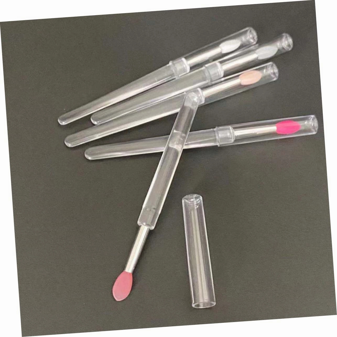 20pcs Silicone Lip Brush Lip Balm Applicator for Makeup Handle Soft Tips for Lipstick and Eyeshadow Application