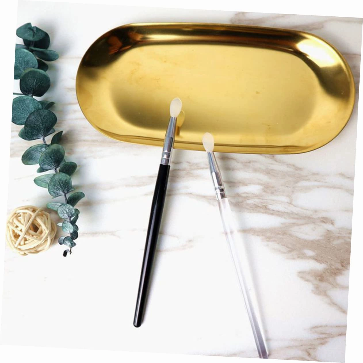 20pcs Silicone Lip Brush Lip Balm Applicator for Makeup Handle Soft Tips for Lipstick and Eyeshadow Application