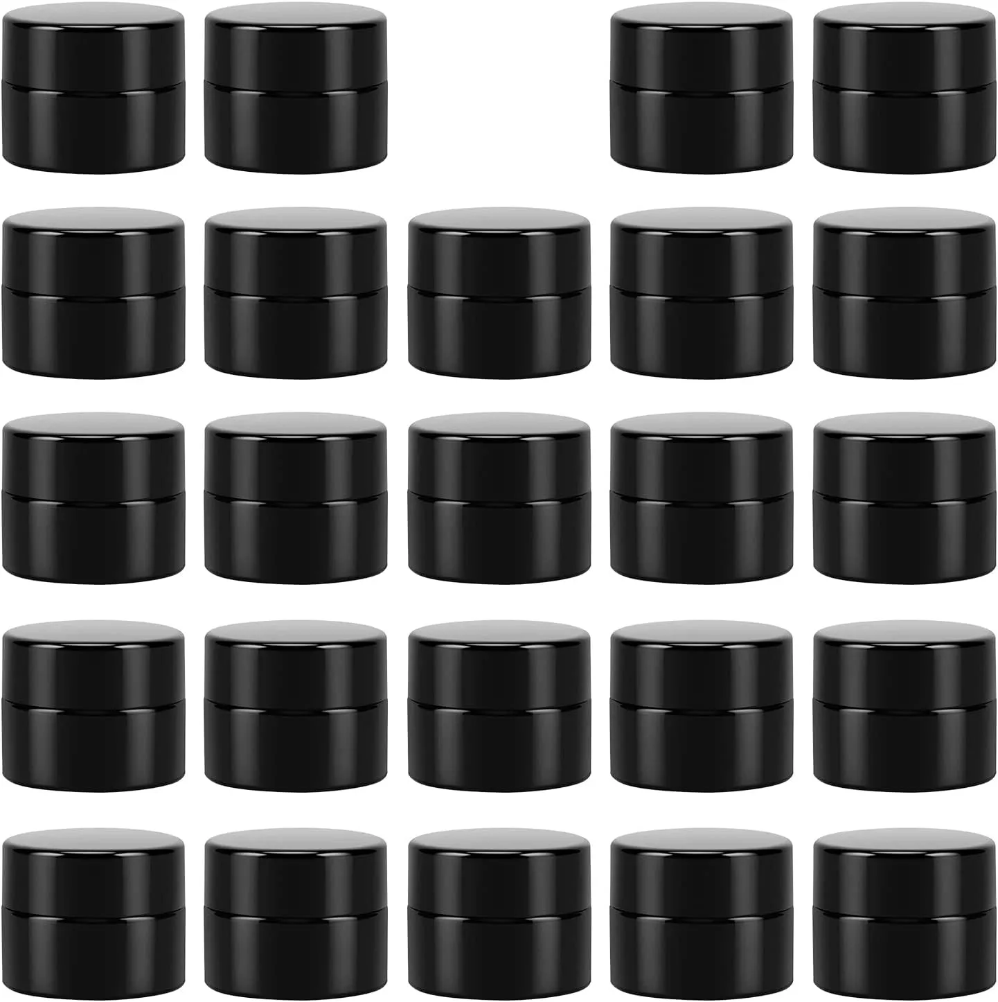 (24 Packs) Green Nexus 5g/5ml UV Protection Glass Jars for Lip Balm, Lotion, Oil, Cream & Cosmetics Enhanced Cap (2024)
