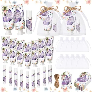 24 Sets Christian Hand Cream and Lip Balm Gift Set Christmas Christian Gift for Women Travel Size Hand Lotion Bible Verse Lip Balm Bulk for Baby Bridal Shower Mom Holiday Gift(Romantic)