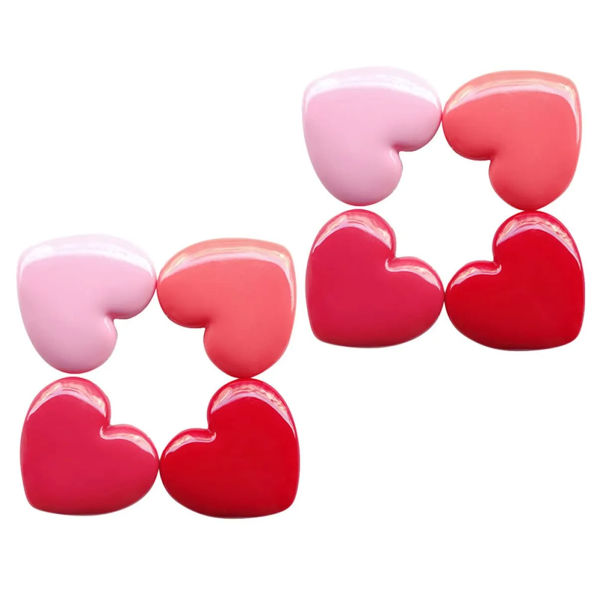 24pcs for Lids Blush Blusher Plastic Face Case Makeup Jars Shaped Shape Lipstick Empty with Eye Mini Cosmetic Balm Lotion Eyeshadow Cream Container Diy Heart Containers