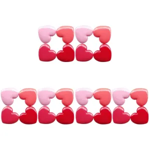 24pcs for Lids Blush Blusher Plastic Face Case Makeup Jars Shaped Shape Lipstick Empty with Eye Mini Cosmetic Balm Lotion Eyeshadow Cream Container Diy Heart Containers