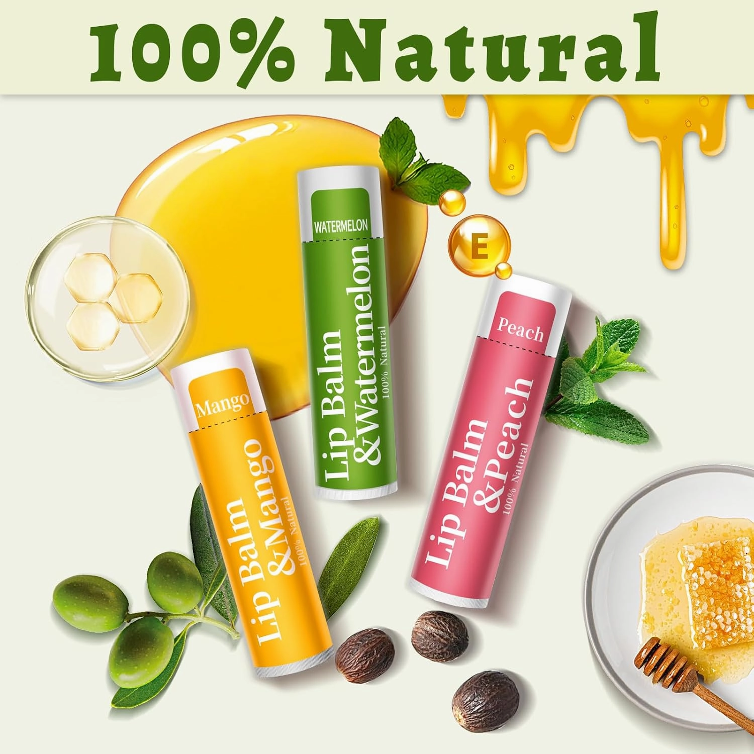 250 Pcs Lip Balm Bulk,12 Fruit Flavored Natural Bulk Lip Balm, Lip Balms Pack with Vitamin E, Lip Balms Gift Set Women Stocking Stuffers Party Favors, Moisturizing&Soothing(4.2g/0.15oz)