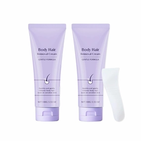 2Pack Facial Hair Removal Cream, Body Hair Removal Cream with Spatula Applicator, Hair Remover For Women Men, Gentle Formula, Safe for Sensitive Skin, Quickly and Gently Removes Hair