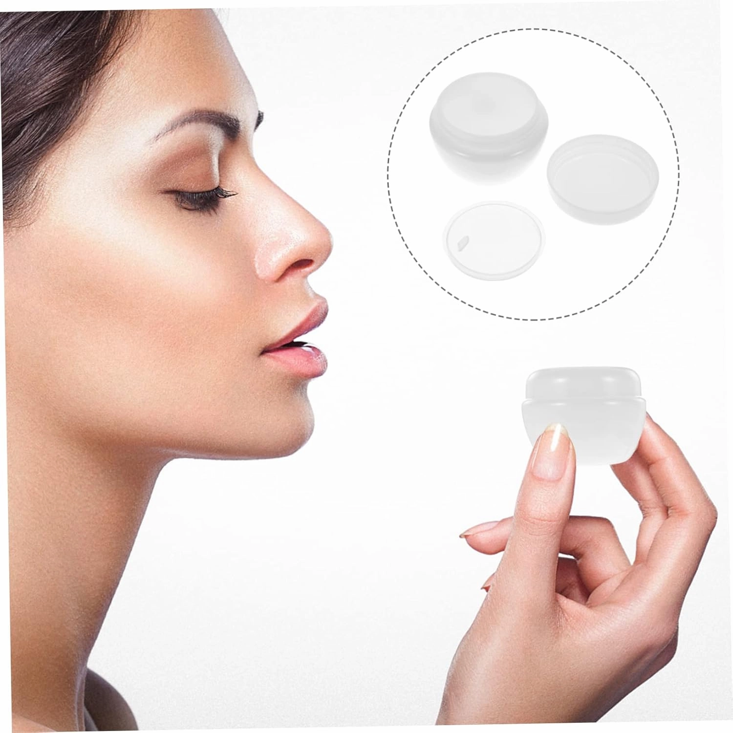 30g Cream Box Makeup Containers Jar 12pcs Mini Lip Gloss Boxes Portable for Needs