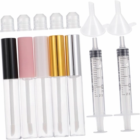 30pcs Clear Mascara Tubes with Plug Refillable Lip Gloss Containers for Makeup Eyelash and Gloss Durable Transparent Bottles