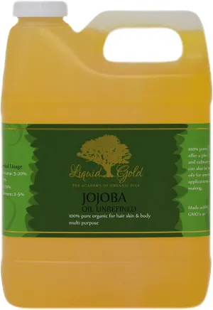 32 Fl.oz Premium Golden Jojoba Oil 100% Pure Organic Cold Pressed Unrefined Skin Nail Health Care Moisturizer
