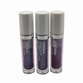 3 Pack JORDANA Cosmic Glow Holographic Lip Gloss - Iridescent Purple