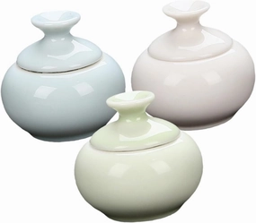 3pcs Ceramic Cosmetics Jar Travel Lip Balm Cream Container Vintage Sealed Makeup Storage for Creams Body Butter