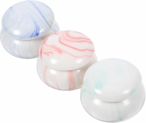 3pcs Marble Pattern Sealed Cosmetic Jars for Lip Balm Creams and Ointments Travel-friendly Containers for Makeup Storage