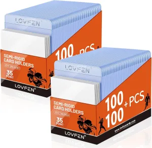 400 Semi Rigid Card Holders PSA Graded Card Sleeves, Baseball, Trading, Sports Cards Protector for SGC, BGS, CSG Card Submissions