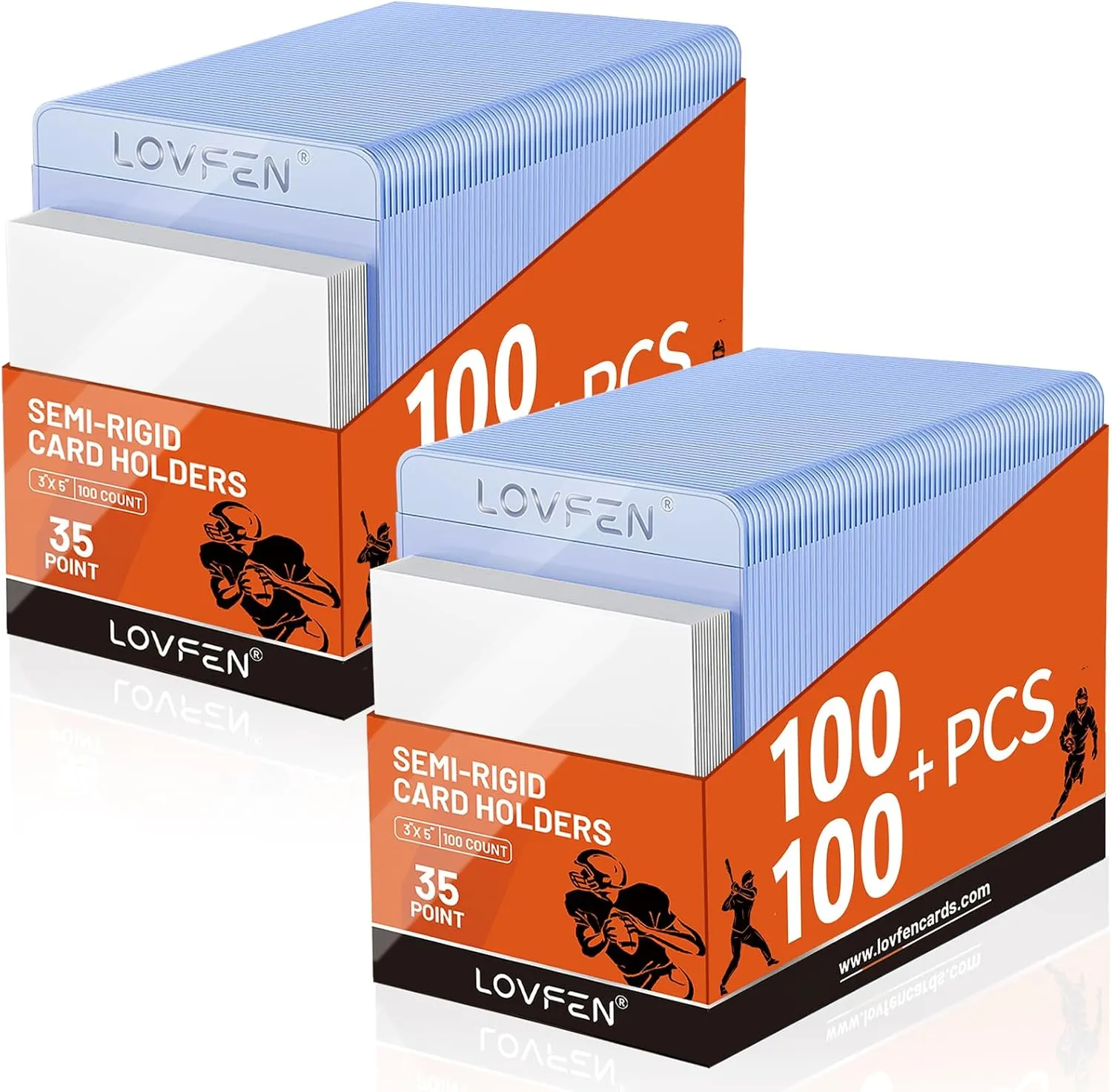 400 Semi Rigid Card Holders PSA Graded Card Sleeves, Baseball, Trading, Sports Cards Protector for SGC, BGS, CSG Card Submissions