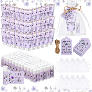 48 Sets Christian Hand Cream and Lip Balm Gift Set Christmas Christian Gift for Women Travel Size Hand Lotion Lip Balm Bulk with Organza Bag and Tag for Baby Shower Mom Holiday Gift(Elegant)