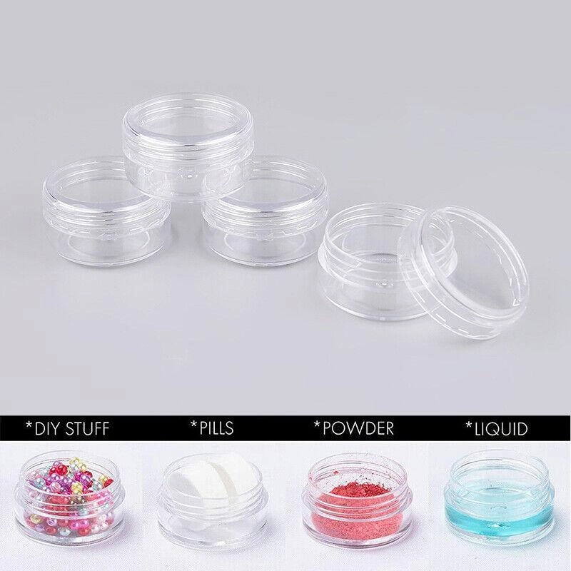 50-200X Mini Sample Bottle Cosmetic Makeup Jar Pot Face Cream Lip Balm Container