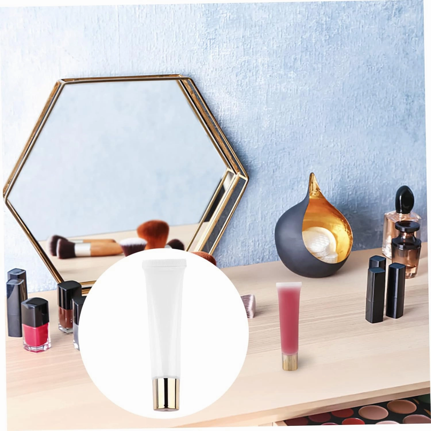 50pcs Lip Gloss Lip Glaze Tube Clear Lip Balm Containers containers Empty lip balm tube empty lip gloss tubes clear lip gloss tube lip tubes plate plastic mini