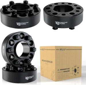 6x5.5 Wheel Spacer 2" - 6 Lug 6x139.7 Anodized Frosted Forged Spacers 50mm with M12x1.5 Studs & 106mm Hub Bore Fit for Toyota 4Runner Tacoma Tundra FJ Cruiser Sequoia Lexus GX470 GX460 4PCS