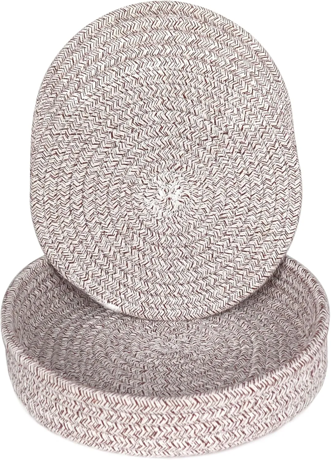 8 Inch Trivets for Hot Dishes, Hot Pots and Pans, Thick Heat Resistant Large Coaster for Kitchen, Hot Pads, Kitchen Essentials, Kitchen Decor for Table & Countertop with Storage Basket, 5 Pcs
