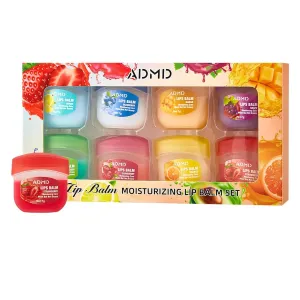 8 Pack Lip Mask Nourish and Hydrate Lip Mask Moisturizing Fruit Flavor Lip balm Set for Dry Cracked Lips Overnight Lip Treatment Reduce Lip Lines