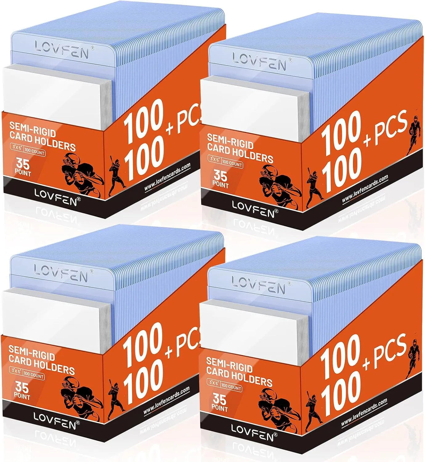 800 Semi Rigid Card Holders PSA Graded Card Sleeves, Baseball, Trading, Sports Cards Protector for SGC, BGS, CSG Card Submissions