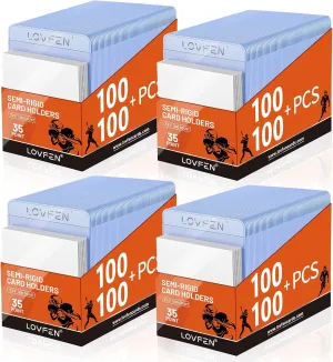 800 Semi Rigid Card Holders PSA Graded Card Sleeves, Baseball, Trading, Sports Cards Protector for SGC, BGS, CSG Card Submissions
