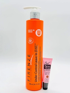 (U-Under-Control Leave in Conditioner with Panthenol and Wheat Protein -Free Starry Lip Gloss 10ml (300ml/10.1 fl oz), Clear
