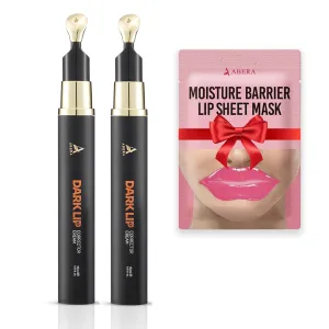ABERA Dark Lips Corrector Cream, Lip Balm For Lightening & Brightening Dark Lips For Men & Women, Moisturizing Lip Plumper with Shea Butter, Lip Scrub, 0.51 Fl Oz (2 BOXES   GIFT)
