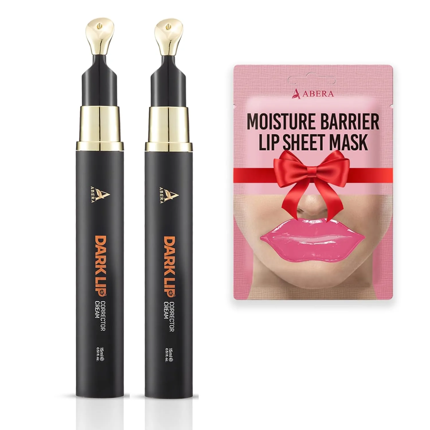 ABERA Dark Lips Corrector Cream, Lip Balm For Lightening & Brightening Dark Lips For Men & Women, Moisturizing Lip Plumper with Shea Butter, Lip Scrub, 0.51 Fl Oz (2 BOXES   GIFT)