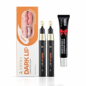 ABERA Dark Lips Corrector Cream, Lip Balm For Lightening & Brightening Dark Lips For Men & Women, Moisturizing Lip Plumper with Shea Butter, Lip Scrub (2 BOXES   Gift: Growth Beard & Eyebrows)