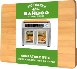 Accessories for Emeril Lagasse 26 QT Extra Large Air Fryer, Cutting Board for Emeril Lagasse Air Fryer with Heat Resistant Silicone Feet, Crate Extra Storage, Protects Kitchen Surfaces