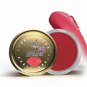 Ae'gte Organics Beetroot Lip & Cheek Tint Balm for Women 100% Organic & helps lighten dark lips Edible formulation helps Nourish & Hydrate Dry Chapped Lips (Real Beetroot & Tomato Extracts, 15 Gm)