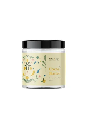 African Cocoa Butter | Organic, Raw & Unrefined | Moisturizer | For Body Lotion, Stretch Marks, Lip Balms, DIY Creams & Moisturizer | Ideal For Men & Woman | In Glass Jar - 50 GM