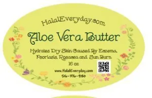 Aloe Vera Butter –Hydration of Dry Skin Caused By Eczema, Psoriasis, Rosacea, Sun Burn, Wind Burn, and General Chapping 16 Oz