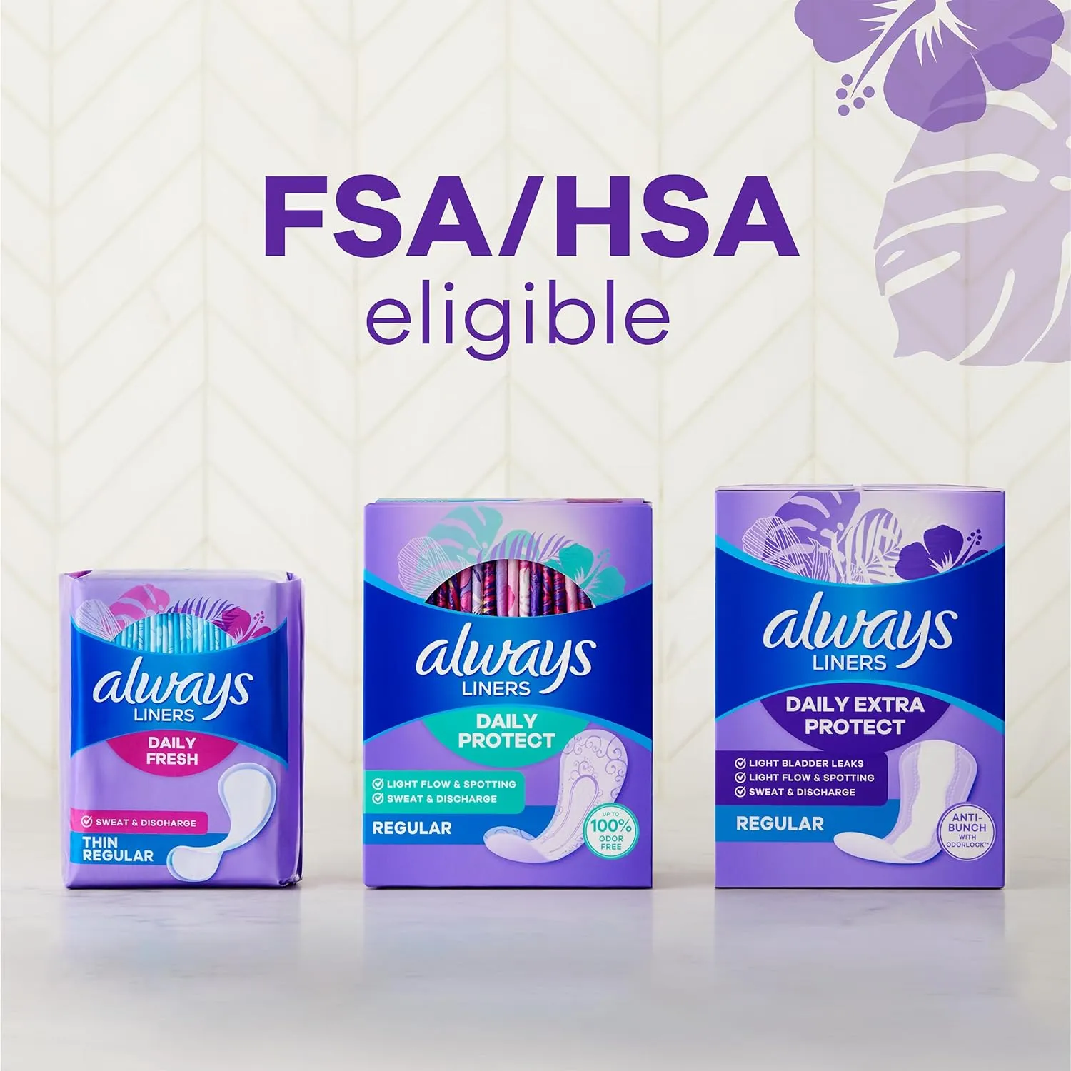 Always Anti-Bunch Xtra Protection, Panty Liners For Women, Extra Long Length, Unscented, 68 Count X 4 Packs (272 Count Total) (Packaging May Vary)