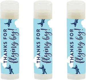 Andaz Press Blue Airplane and Clouds Birthday Party Collection, Lip Balm Favors, Thanks for Flying by!, 12-Pack